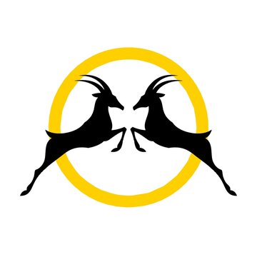 Dua siluet rusa 