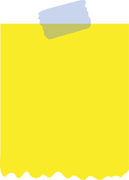 Vibrant green sticky note with shade and tep isolated on white background
