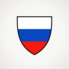 Fototapeta premium Shield with flag of Russia