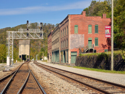 10-20-2015: Brick Buildings Along Railway Tracks, WV