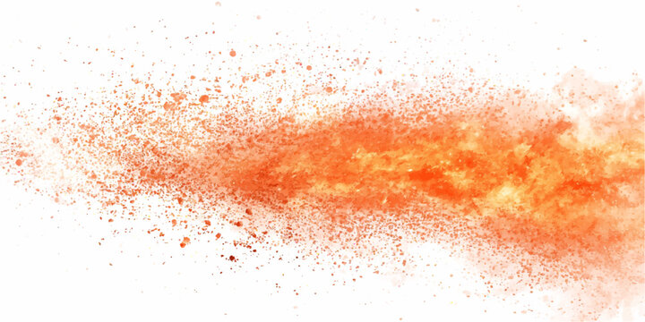An abstract red and yellow grunge texture features a macro design of golden liquid bubbles and orange paint drops for a celebratory fire pattern