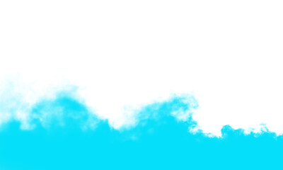 Fototapeta premium Abstract blue smoke or cloud texture isolated on transparent background