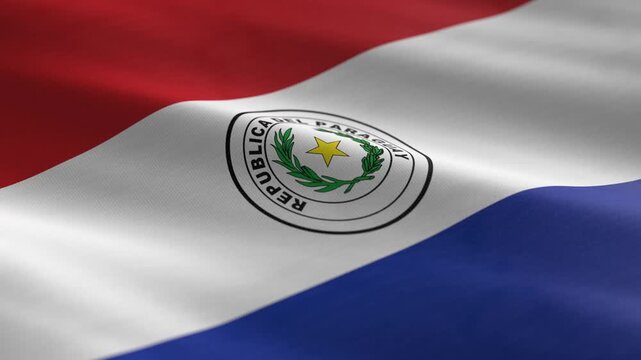 Paraguay - waving flag loop