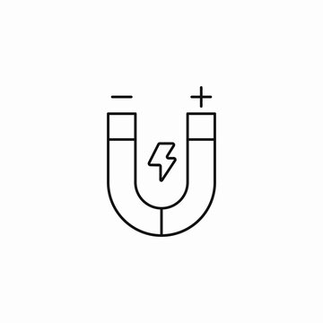 magnetic horseshoe electromagnet icon sign vector