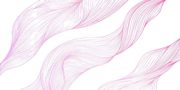An abstract pink and blue background design featuring a wave pattern with floral elements, elegant vector lines, and a smooth curve texture for a modern wallpaper backdrop string