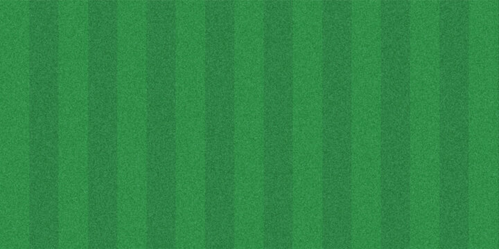Green grass field concept background. Abstract striped turf effect texture. Artificial sport field surface design for football, baseball, soccer game. Golf lawn imitation ground wallpaper. Vector