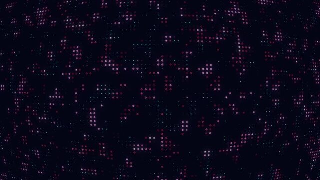 Blue Technology Network Background.4k video