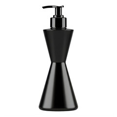 Obraz premium Elegant black and chrome lotion dispenser pump bottle