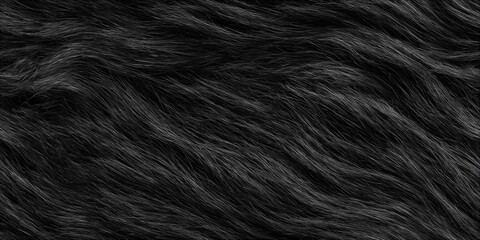 Naklejka premium black fur repeating tile pattern 