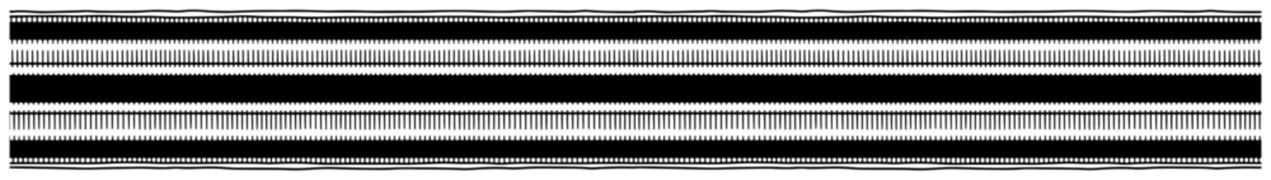 Geometric stripe border set with ethnic patterns and horizontal line dividers in linear style