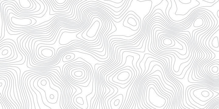 Abstract black and white topographic contour pattern featuring flowing terrain curves and wavy lines that resemble wood grain or fingerprint textures in a clean modern map style design.