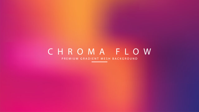 Abstract colorful gradient mesh background with vibrant pink, orange and purple colors modern fluid chroma flow design