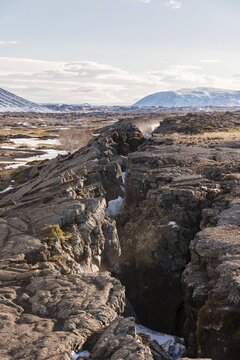 Continental rift between North American and Eurasian Plate, Mid-Atlantic Ridge, Rift Valley, Silfra Fissure, Krafla, North Iceland, Iceland