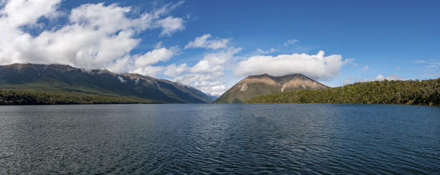 View over Lake Rotoiti, Nelson Lakes National Park, Tasman District, South Island, New Zealand