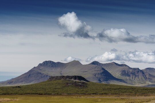 The lavaring Eldborg &iacute; Hnappada, near Borganes, Iceland, mentioned in the Icelandic Land Grab Book