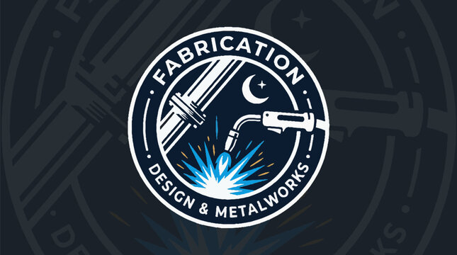 Welding fabrication design metalworks logo.