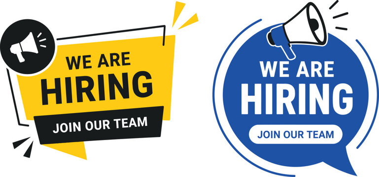 We Are Hiring and Join Our Team Announcement Banners