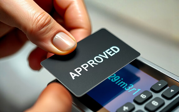 A person paying with a contactless credit card on a modern payment terminal reader