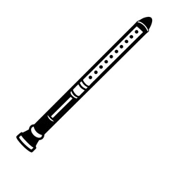 Fototapeta premium quena instrument symbol icon silhouette illustration for traditional andean folk music performance and acoustic design