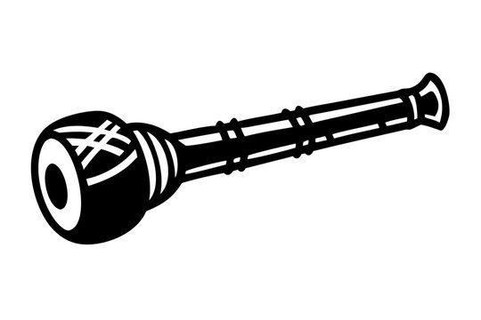 nadaswaram instrument silhouette illustration for traditional indian folk music performance and acoustic design