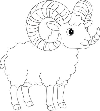 urial coloring page for kids