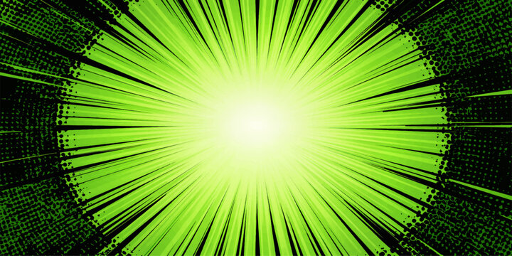 Abstract green background featuring vibrant tropical palm leaf textures and bright natural lines in a macro forest pattern