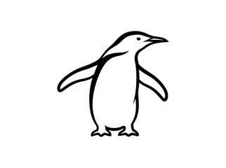 Obraz premium Penguin Line Art