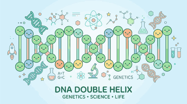DNA Double Helix Structure Model.