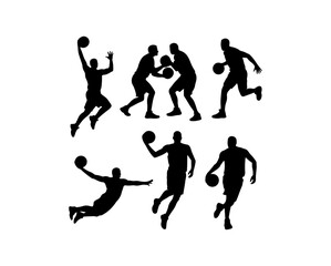 Basketball Slam Dunk Player Silhouette Vector © mdshamimhossaingd