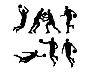Basketball Slam Dunk Player Silhouette Vector © mdshamimhossaingd