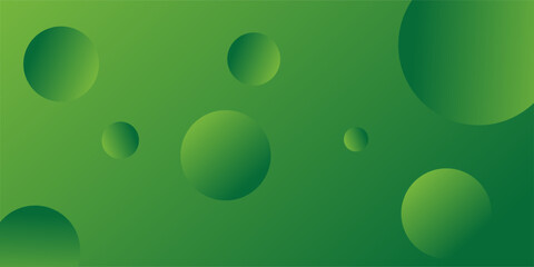 Green abstract background with circle motif © Brilian