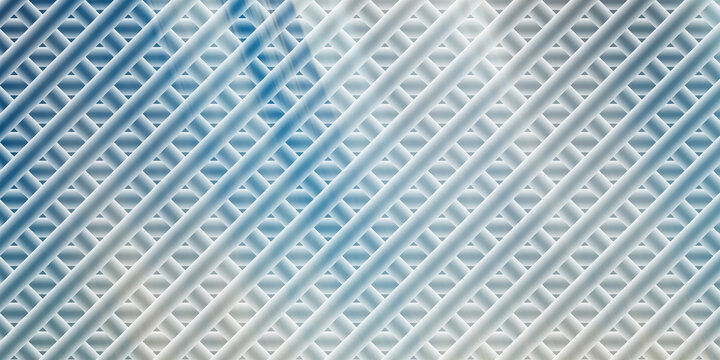 Abstract background with diagonal interwoven lines and blue light