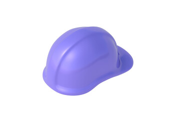 Fototapeta premium Construction hard hat isolated on white background. Safety helmet for worker. Protective cap. Professional builder headwear. 3d render
