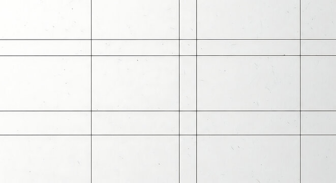 Minimalist White Geometric Pattern with Thin Black Grid Lines for Modern Architectural Design Clean Abstract Planimetric Study Background and Technical Texture