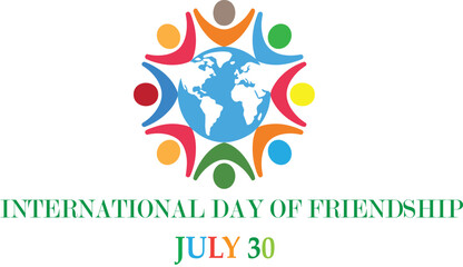 Fototapeta premium International Day of Friendship Global Unity Vector Illustration on White Background