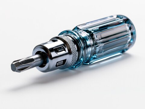 Blue Screwdriver Bit with Chrome Handle