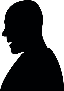 a man head silhouette vector