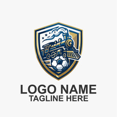 Fototapeta premium Locomotive Football Team Logo.