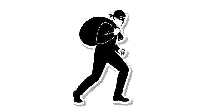 Man Walking with Backpack.