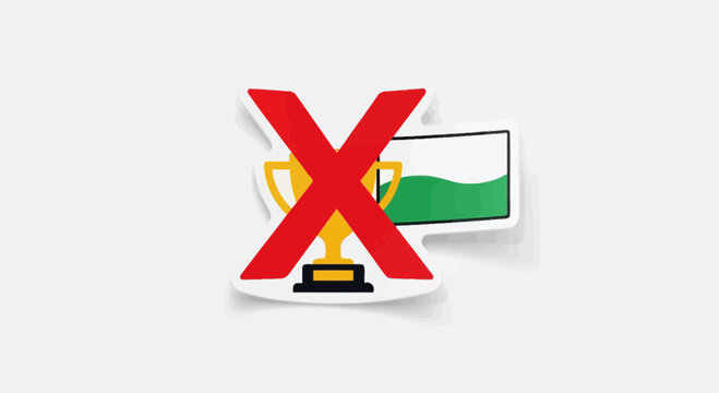 Rejected Trophy with Nigeria Flag.