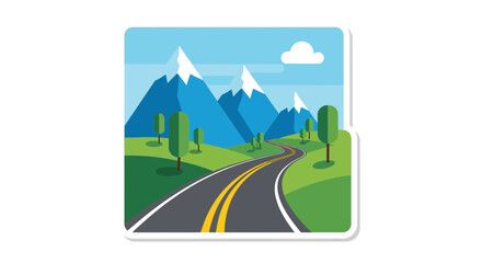 Fototapeta premium Winding Road Through Mountains.