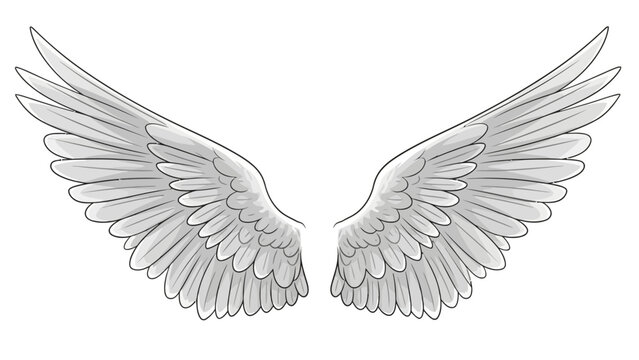 Detailed Illustration of Angel Wings.