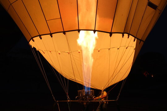 Hot air balloon fire