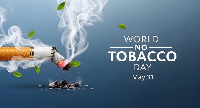 World no tobacco day awareness illustration