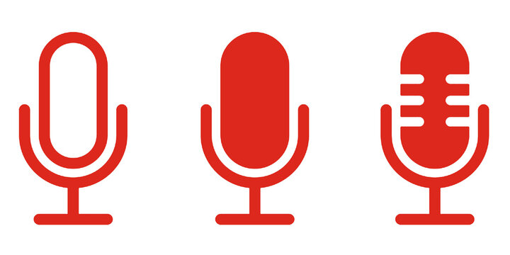 Audio/Volume/Karaoke/Podcast Microphone Icons.