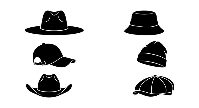 Headwear Icons: Hats, Caps, Beanies, Flat Caps, Bucket Hats