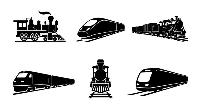 Diverse Train Collection: Vintage Steam, Modern Bullet, Freight Locomotives