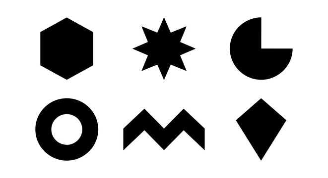 Geometric Shapes Vector Icons, Abstract Forms, Modern Design Elements