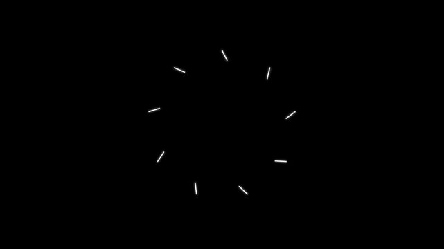 4k Bright circle burst line fireworks explosion animation black screen background glowing ellipse blast motion graphic shiny pop up element decorative sparkle effect for high quality art.