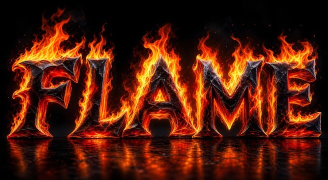 Fiery FLAME 3D Text Effect with Burning Fire Glow